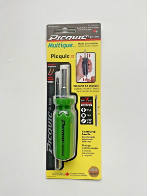PICQUIC MULTIQUE - Slim Handle Multi-Bit Driver w/ 7 Bits - Gecko Green