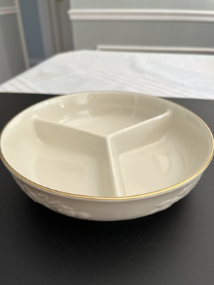 New Lenox FRUITS OF LIFE  8'' Round Divided Serving Candy Nut Bowl Dish