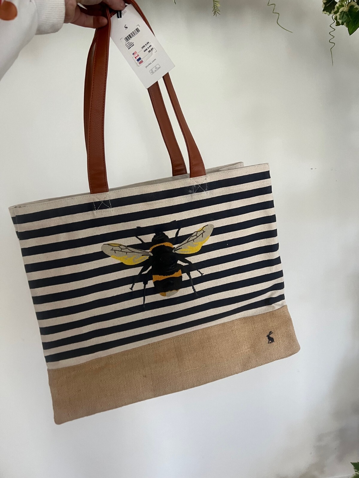 Joules jute shopping bag hotsell