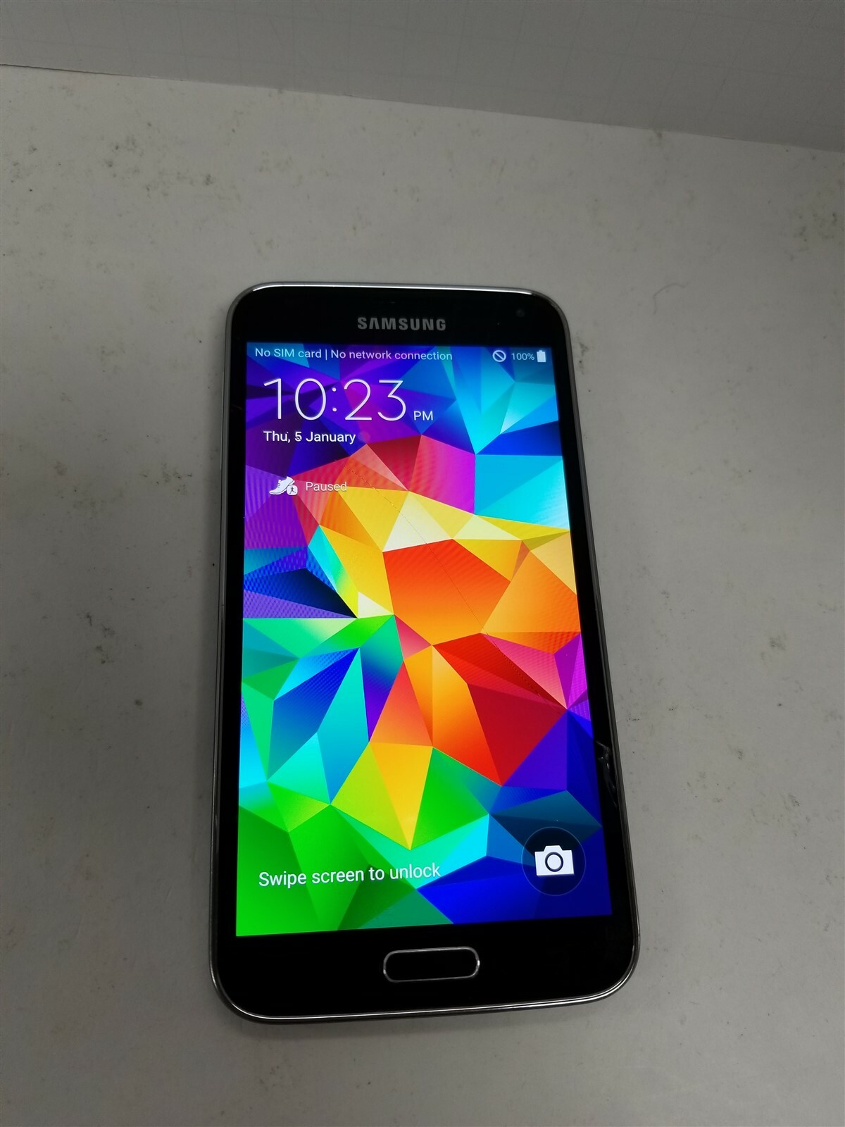 Samsung Galaxy s5 16GB Black G900W8 (Rogers) Damaged See Details VD9474