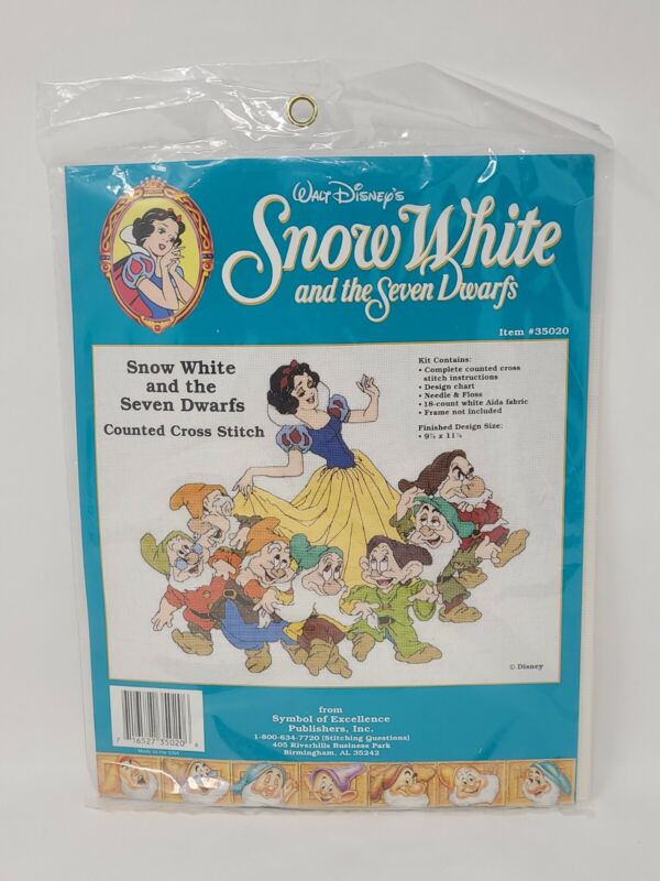 Disney Snow White the Seven Dwarfs Counted Cross Stitch New 