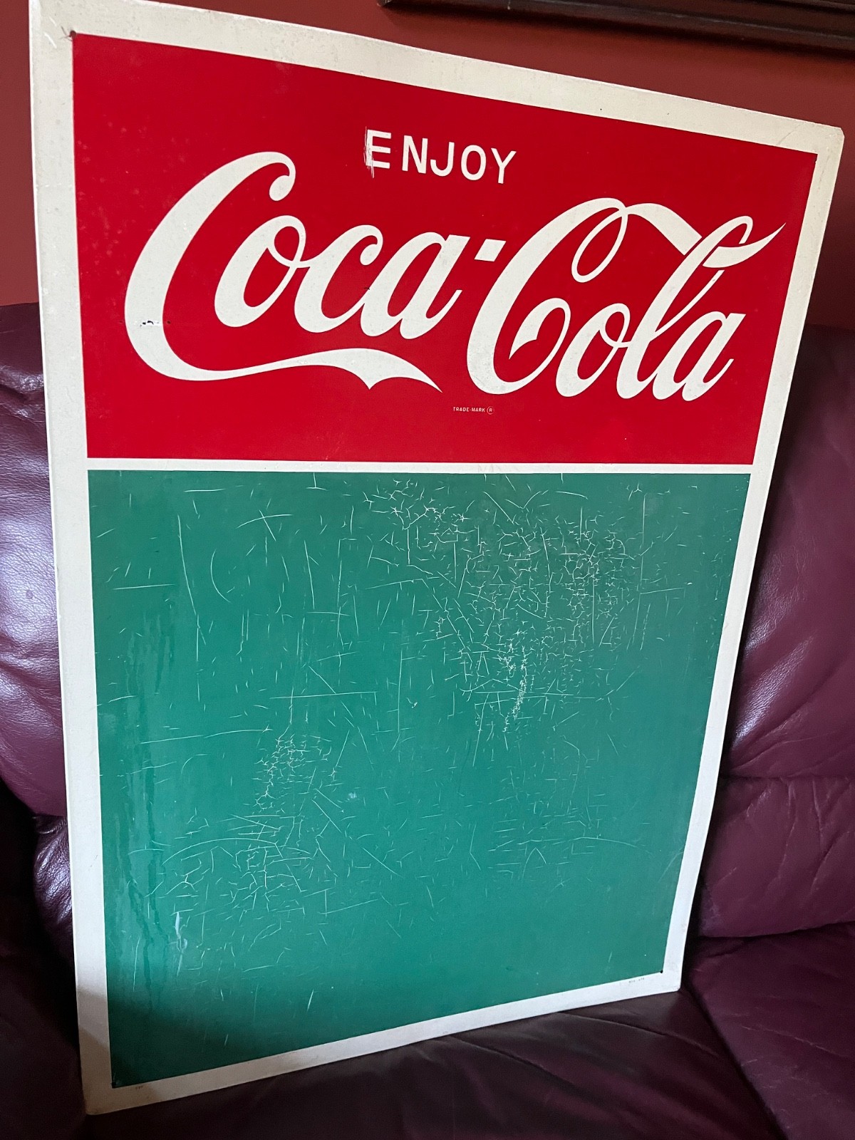 Coca-Cola チョークボード　アンティーク　レトロ Vintage Enjoy Coca Cola Metal Chalkboard Green Original | eBay