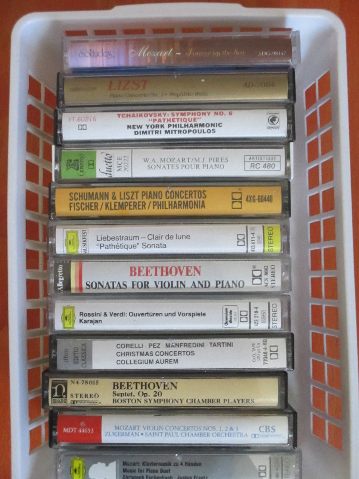 Classical Music 12 Cassette Tapes Beethoven Lizst Mozart Tchaikovsky +