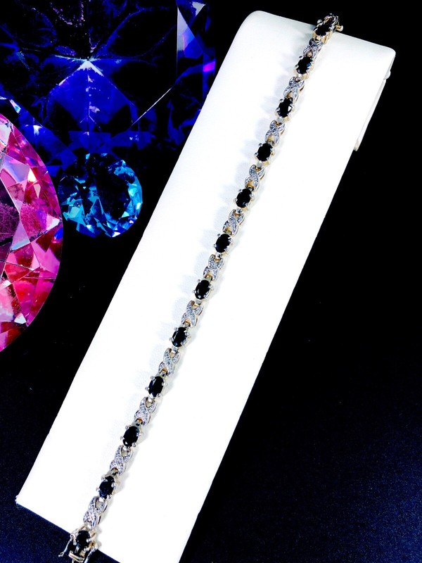 SIGNED PAJ VERMEIL 925 STERLING SILVER OVAL SAPPHIRE STONES