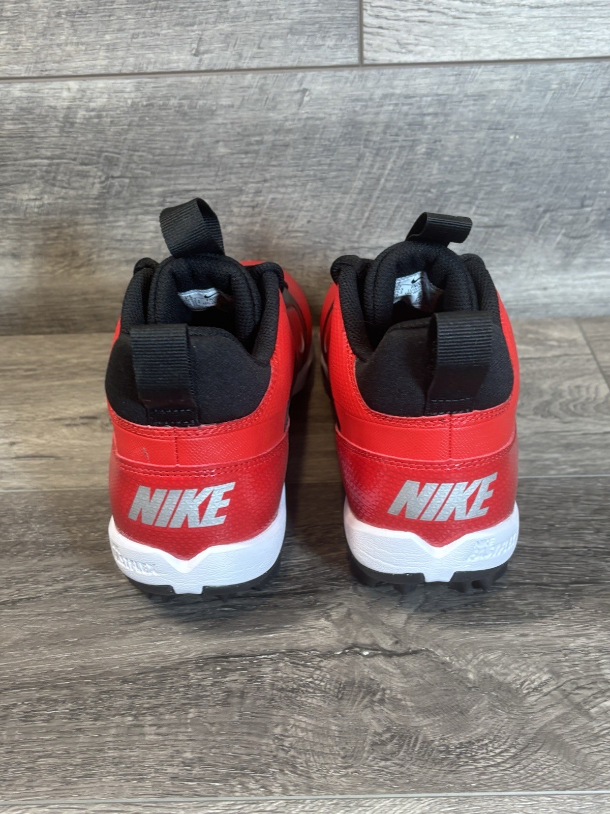 Nike Alpha Menace 4 Shark Football Cleats Mens 7.5 Red Black White New in Box
