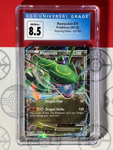 CGC 8.5 2015 Pokemon TCG XY Roaring Skies Rayquaza EX #60 NM CGC 8.5 2015 Pokemon TCG XY Roaring Skies Rayquaza EX #60 NM