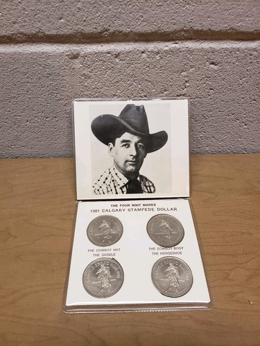 1981 Calgary Stampede Souvenir Dollar 4-pak-