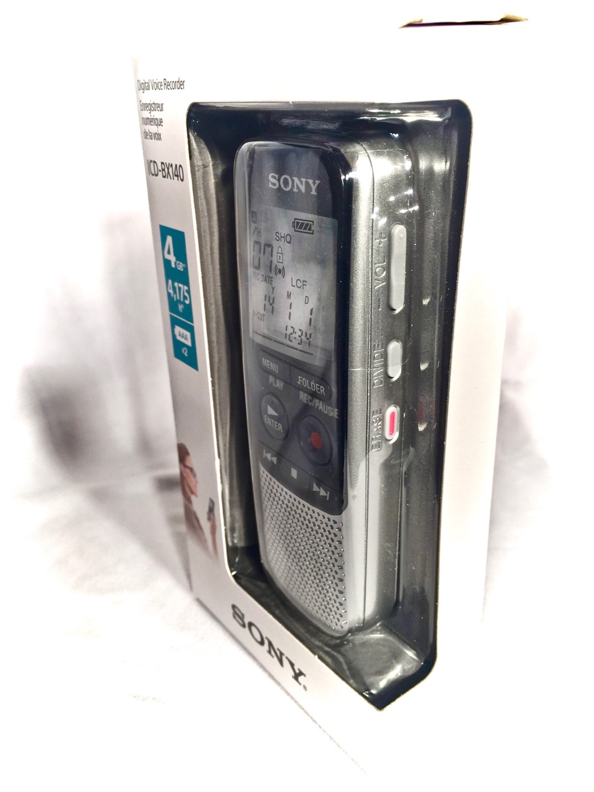 ORIGINAL Sony ICD-BX140 4GB Digital Voice Recorder - US Seller W/AAA Batteries