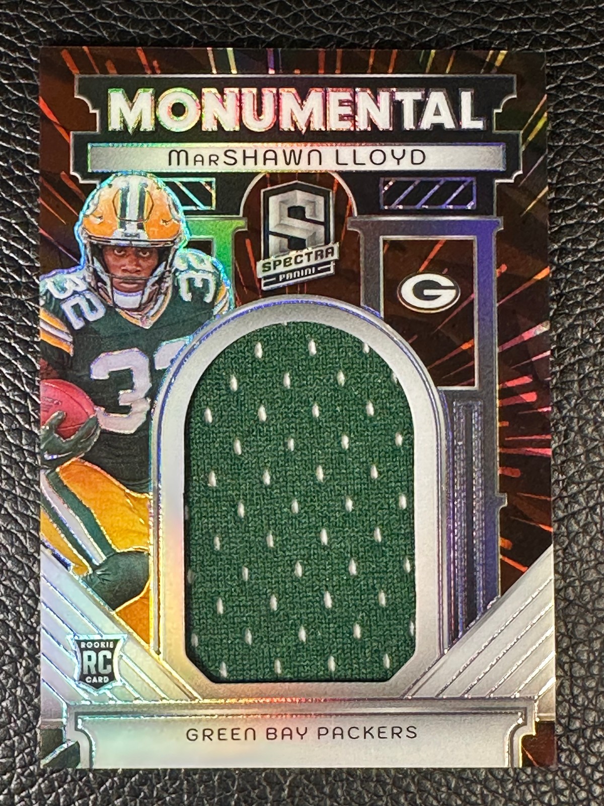 2024 Panini Spectra Monumental MarShawn Lloyd 37/60 Jersey RC Rookie