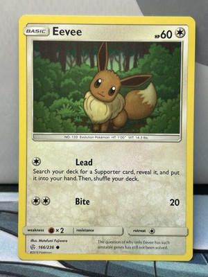 Eevee 166/236 Sun & Moon Cosmic Eclipse Regular Common Pack Fresh