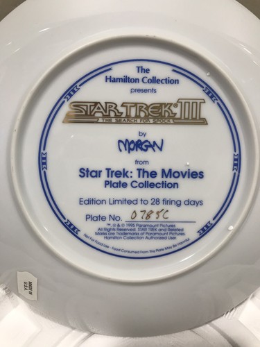Spock Star Trek Plate.