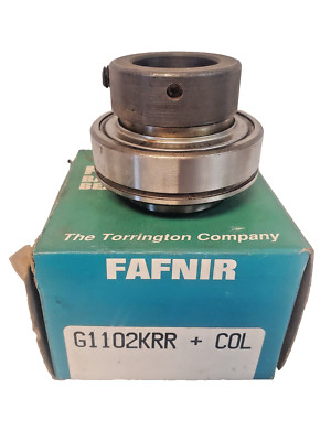 Fafnir G1102KRR+COL*1-1/8'' cylindrical BORE*ball Bearing Insert,  NEW!!!