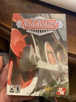 Sid Meier's Railroads 2006 PC Game CD-ROM Computer Train World Building + Book