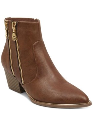 

GBG GUESS Женские коричневые ботинки с логотипом Indiee Almond Toe на блочном каблуке в стиле вестерн 6,5 м, Коричневый, Indiee