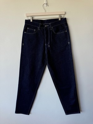 new Ksubi mens 31 denim jean bullet wide leg roarr indigo dark blue relaxed fit