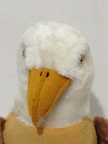 Vintage 1980 Dakin Bald Eagle Stuffed Plush Animal 11 IN High Standing