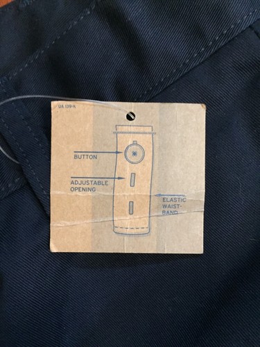 New Land's End Kids Boys Navy Blue Khaki Pants Size 14S Adjustable Waist