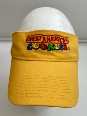 Great American Cookies Company Employee Uniform YELLOW Adjustable Visor Hat Cap