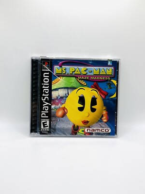 PlayStation New Ps1 Game Ms Pac-Man Maze Madness Sony Vintage PSOne Retro Arcade