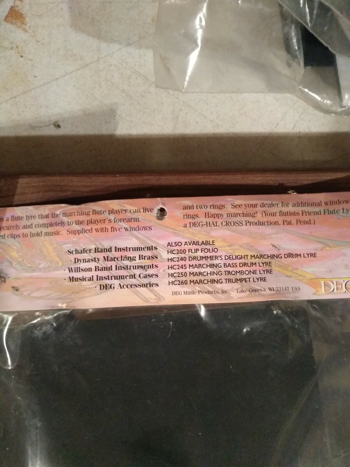 DEG A16-HC225 Flutist's Friend Flute/Piccolo Lyre