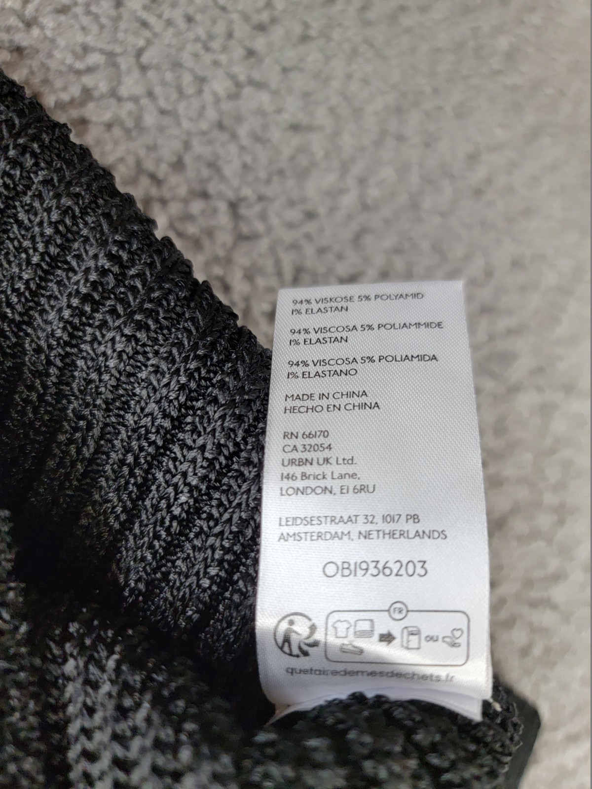 Free People Textured Short Sleeves Crop Sweater Top Women's S Black Pullover - Picture 15 of 17