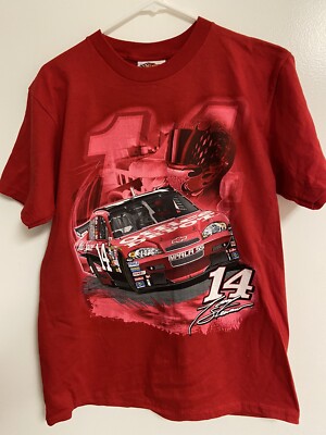Tony Stewart #14 Nascar Men's Red Office Depot, Old Spice 2 Sided shirt Medium