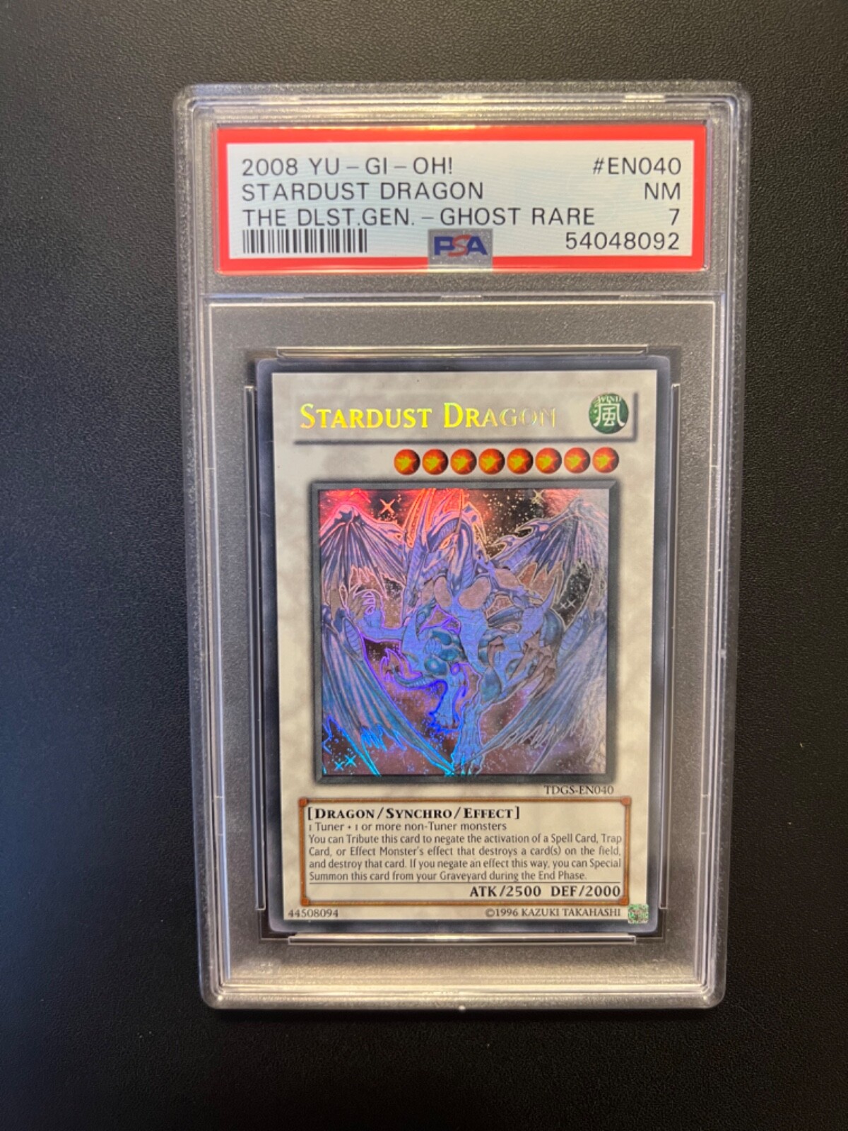 YuGiOh Stardust Dragon TDGS-EN040 Unlimited Ghost Rare PSA 7 YuGiOh Stardust Dragon TDGS-EN040 Unlimited Ghost Rare PSA 7