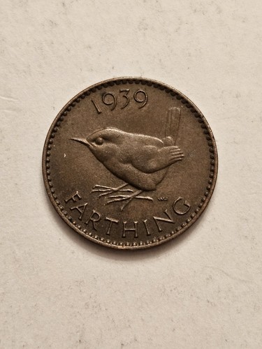 絵画 world coin Friends With Benefits 1939 UK GREAT 🇬🇧 BRITAIN ONE FARTHING WORLD COIN KM843 VF