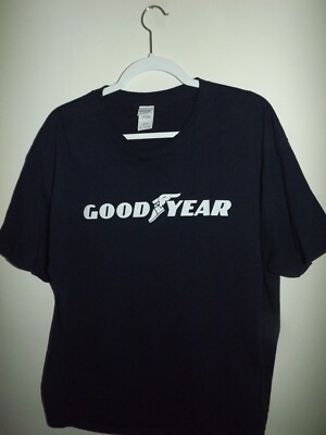 BLACK GOODYEAR T SHIRT AD XLG 100% COTTON