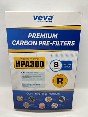 VEVA Air Purifier Filter Replacements 4 Pack Precut For HPA300 Activated Carbon