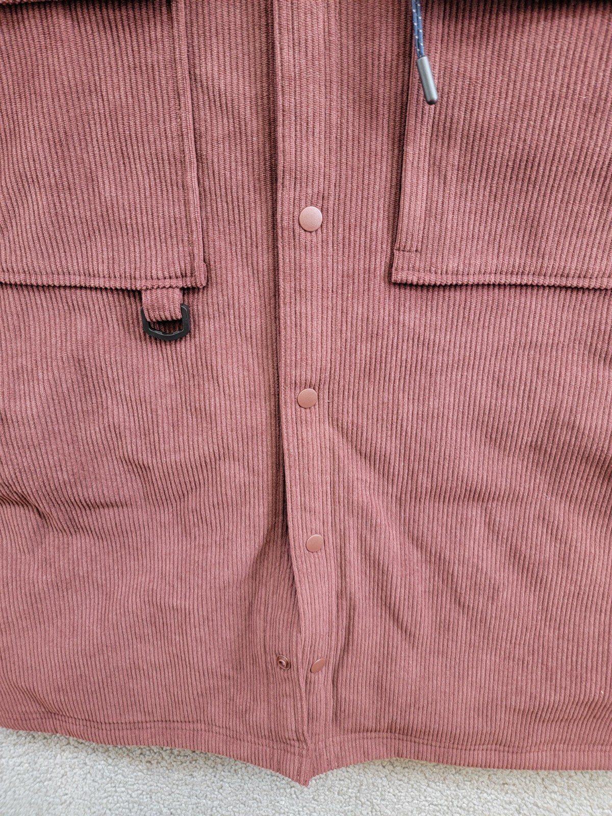 BASS OUTDOOR Relaxed Fit Corduroy Shirt Jacket Men's M Rum Raisin Point Collar - Picture 8 of 19