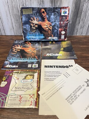 Nintendo 64 N64 Shadow Man Original Box, Instruction Booklet, Inserts, A Poster!
