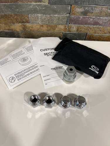 Mazda CX-9 Wheel Lock Set McGard ~ 4 Pack ~ Chrome With Key