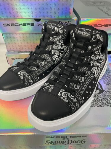 Skechers x Snoop Dogg Leather Sneaker US9.5 BNWB Black Paisley Bandana Very Rare | eBay Skechers x Snoop Dogg Leather Sneaker US9.5 BNWB Black Paisley Bandana Very Rare | eBay