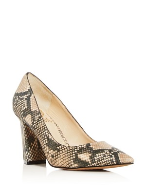 

VINCE CAMUTO Женские бежевые кожаные туфли без шнуровки со змеиным рисунком Candera, 10 м, Бежевый, VC-CANDERA