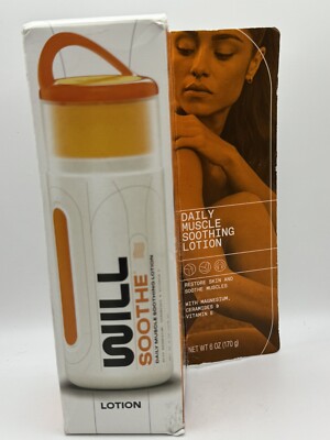 WILL Soothe Daily Muscle Soothing Lotion With Magnesium Ceramides 6 oz Box Damag