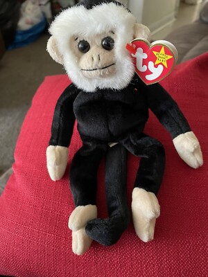 Ty Beanie Baby  Mooch the Spider Monkey  1998. Tush Tag Error Dated 1999