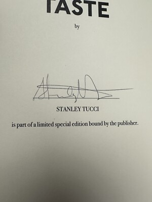Stanley Tucci Signed Book Taste Through Food HCB Hunger Games Actor Auto TPG