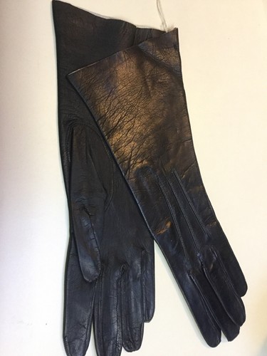 Vintage Ladies Gloves “BAMBERGERS” Washable Leather 7 1/2 ITALY