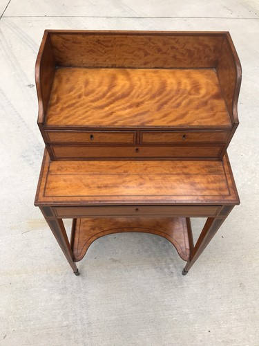 Antique French Inlaid Satinwood Library Office Den Ladies Desk Writing 1790 RARE