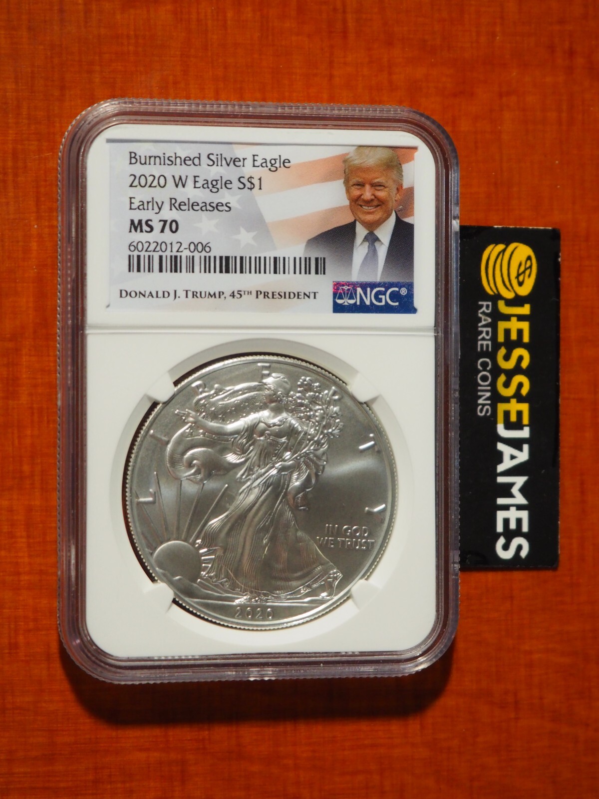 2020 W BURNISHED SILVER EAGLE NGC MS70 EARLY RELEASES DONALD 2020 W BURNISHED SILVER EAGLE NGC MS70 EARLY RELEASES DONALD