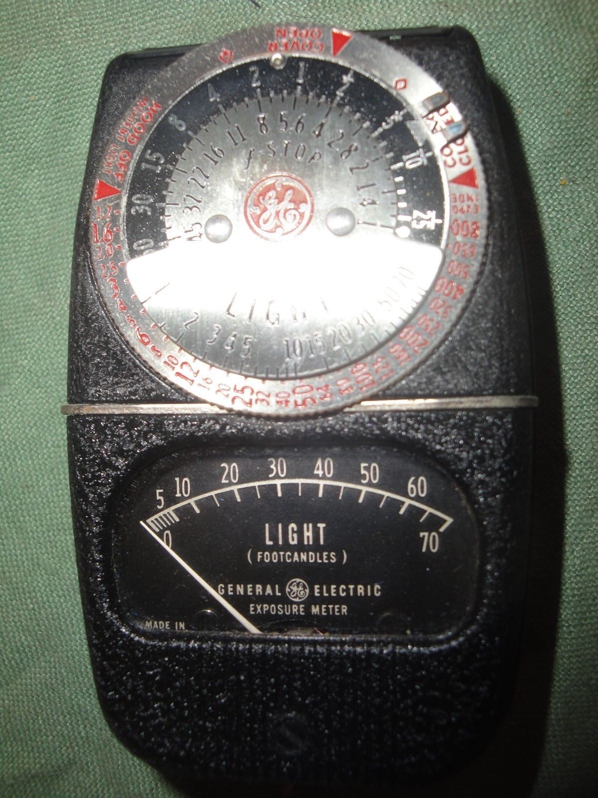 (2547) Vintage Photography GE Light Exposure Meter with leather case DW68