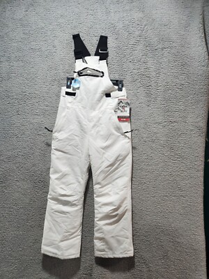 SWISS ALPS SKI BIB CHILD WHITE MEDIUM (10/12) NEW WITH TAGS