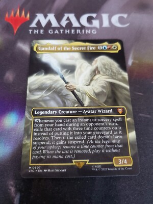 Mtg. Gandalf of the Secret Fire. Borderless. Lord of the Rings.  NM