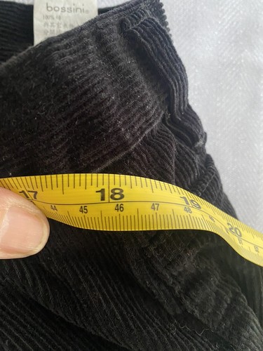 Bossini Mens Jeans 36x33 Black Corduroy Pants  Straight Leg Regular