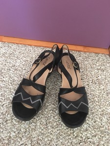 Sanita Sandals | eBay EUC Sanita Womens Black Leather Sandals, Size 39