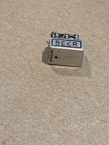 Vintage Beau six pack of beer sterling charm 925  3.7 Grams