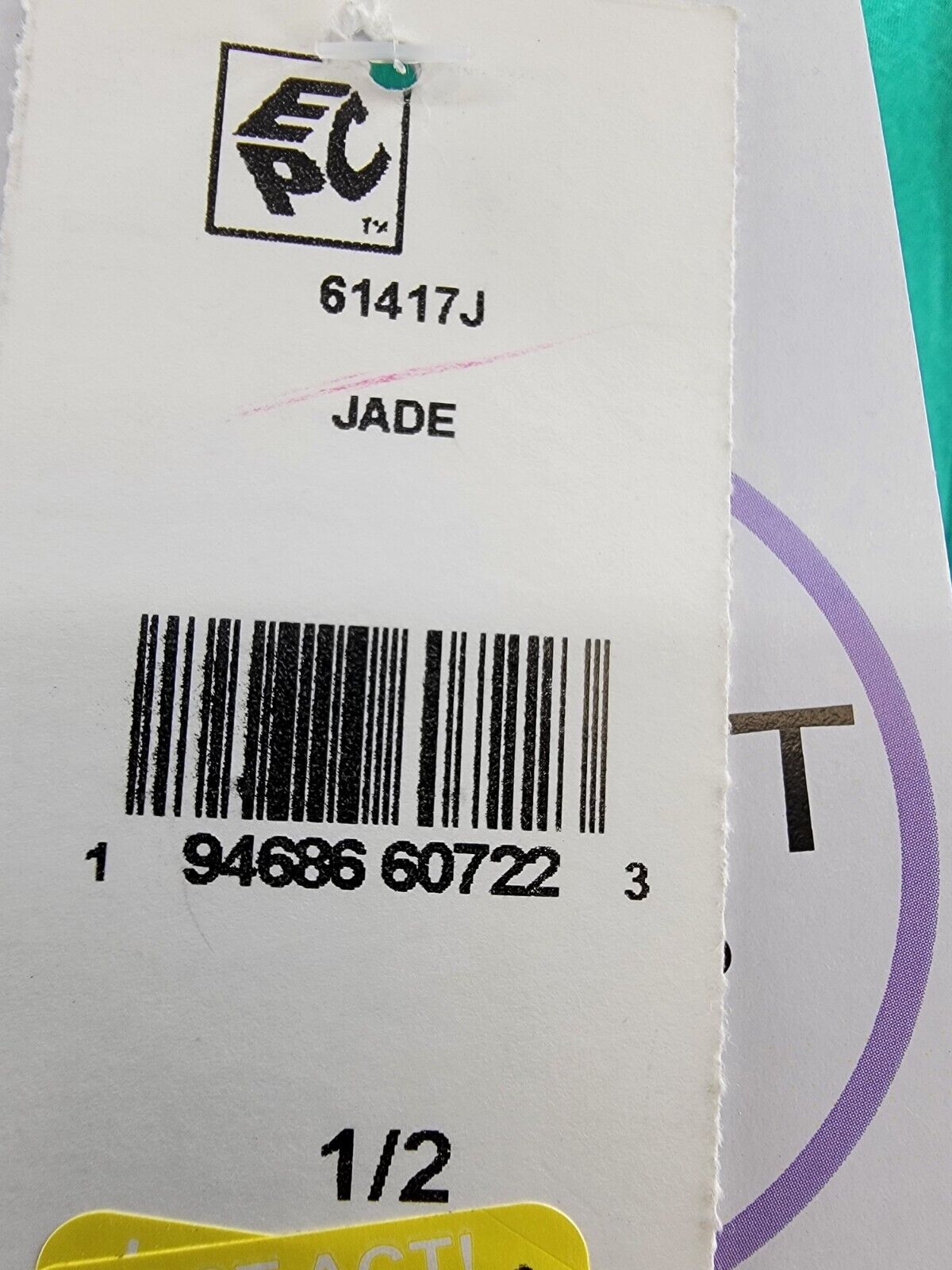 Violet Weekend One-Shoulder Tulle-Bodice Gown Juniors' 1/2 Jade Back Zip Closure - Picture 16 of 16