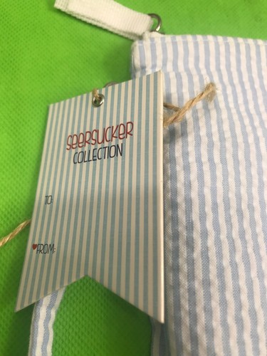 Palm Beach Crew Seersucker Mini Collection Blue NEW Great For Monogramming