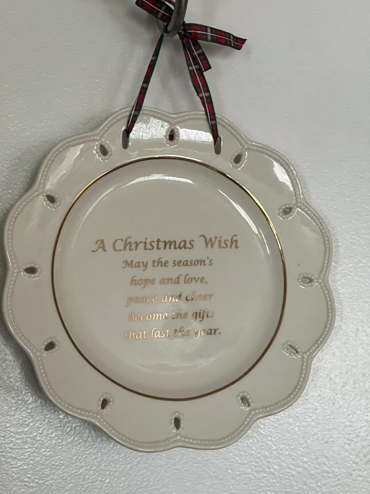 LENOX A Christmas Wish Plate Christmas Giftables | eBay